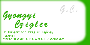 gyongyi czigler business card